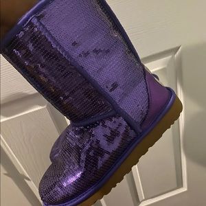 Purple sequins uggs